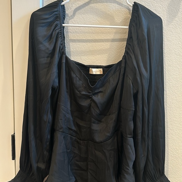 EUC Altar’d State Brand Layered Ruffle Long Sleeve Black Dress LBD Size XL - Picture 9 of 14